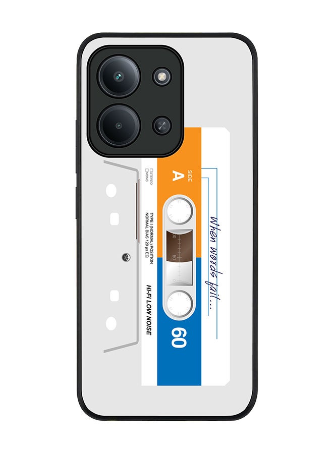 For Xiaomi Redmi 15C 4G Case,Slim fit Camera Protection, Shockproof Thin Phone cover  - When Words Fail (White Tape)